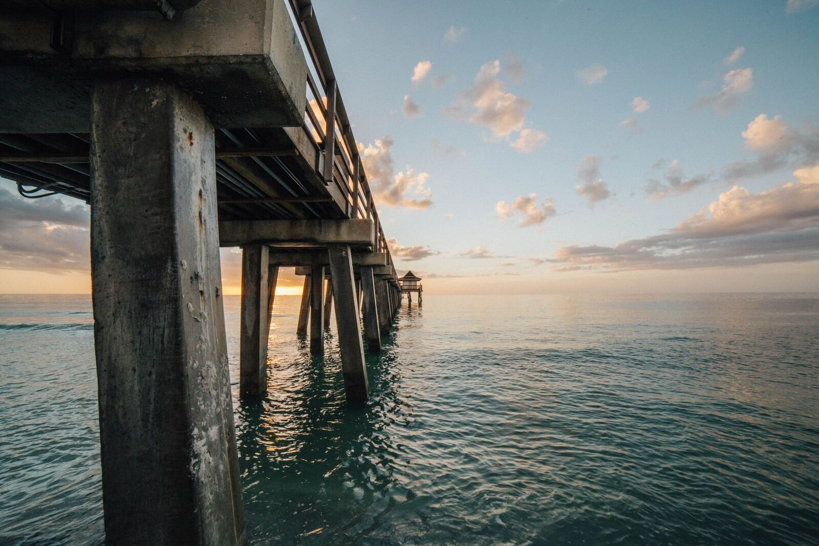 Naples Pier stretching over the Gulf of Mexico